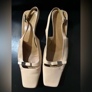 Gucci Beige Slingback Heels